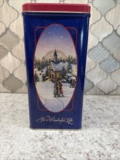 VTG 1993 Collector's Edition It's a Wonderful Life Oreo Cookies Christmas Tin picture