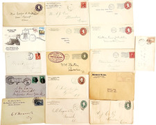 1890s-1910s Lot Of 16 Antique Envelopes Advertising Covers Stationery Empty picture