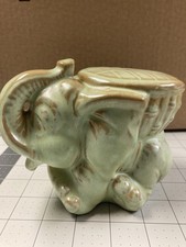 Frankoma Elephant Bank, Vintage, Prairie Green, Excellent Condition, a Rare Find picture