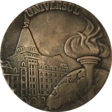 Romania king Carol II medal 1884 - 1933 Universul newspaper 50 years B21 picture