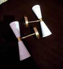1950' s White Wall Sconce Diabolo Modern Italian Light Wall Fixture picture