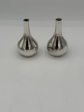 Vintage Dansk IHQ Jens Quistgaard Silver Plate Onion Candle Holders Denmark Box picture