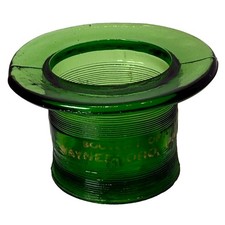 WAYNESBORO Pennsylvania PA Antique DEPRESSION GREEN GOLD Glass Souvenir Trinket picture