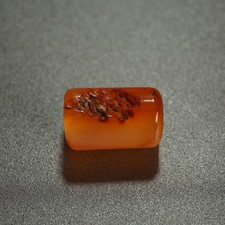 Collectible Mineral Bead, Natural Agate Carnelian, Antique Vibe Loose Stone 6.2g picture