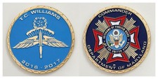 VFW Department of Maryland T.C. Williams 2016-2017 Commander Challenge Coin 2#7 picture