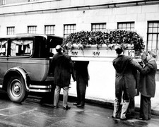 Vincent Coll Vincent Coll s flower draped coffin is place in hears .. Old Photo picture