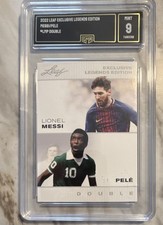 Leaf 2022 Exclusive Legends Double Lionel Messi Pelé LM-P Non-Sport GMA 9 picture