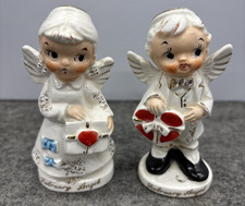 Vintage NAPCO February Angels Pair A1362 A1918 Valentine Birthday Japan MCM picture