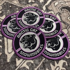 Rare Vintage Arctic Cat Snowmobile 6inch Cat Patch (Brand New) Never Used picture