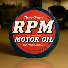 Vintage RPM Motor Oil Heavy Metal Sign XL - 19.7