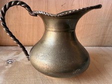 Brass Pitcher with Rope Handle Vintage Solid Brass Decorative Pitcher India picture