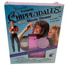 Vintage Chippendales Micro Movie Viewer Fascinations Pink Handcuff Keychain Box picture