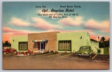 Sunny Isles Miami Beach Florida Apartment Bayview Hotel Motel Cars Postcard picture