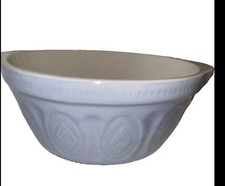 Vintage nice Blue Crofton Pottery Mixing Bowl 8 Inch picture
