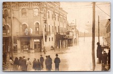 c.1907 RPPC Flooded City Streets Disaster Real Photo Postcard picture