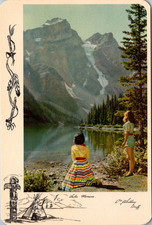 Lake Moraine Valley Of The Ten Peaks Vintage Postcard TP14-12 picture
