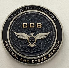 FBI HQ Criminal & Cyber Branch Challenge Coin picture