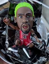 NBA ballers #91 Basketball Player Figure w/ Green Hair, Plastic Rodman series 90 picture