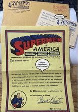 Rare 1950s Supermen of America Club Certificate, Secret Code, Rare Pinback, MORE picture
