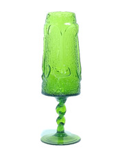 Stelvia Wayne Husted Italian Green Vtg Art Glass Vase 11.5