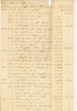 1844-1845 Merchant Ledger Invoice – J. & J. McK. Stephen Jayne, Dry Goods, NY picture
