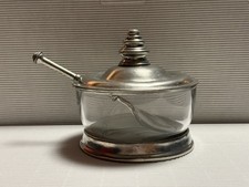 Vintage Arte Italica Silver And Glass Bowl And Spoon picture