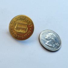 1890's The Grant St Electric Railway Co Antique Metal Uniform Button Seattle WA picture