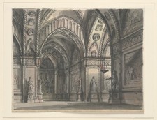 Liverani Stage Design Queen's Apartment Vintage Theater Art Reprint Wall Art picture