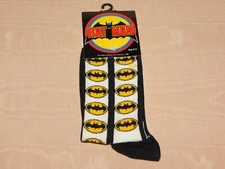 VINTAGE  1982 DC COMICS BATMAN SOCKS SIZE 9-11  NEW OLD STOCK picture
