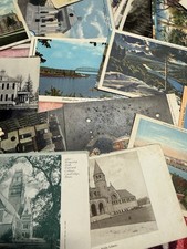 Lot Of 25 Vintage Postcards - Curiosity Bundle Paper Ephemera - Stamped Dated picture