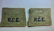 WW2 Royal Canadian Canadian Engineers Worsted Wool Slip-on Titles pair picture