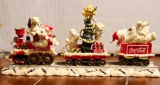 Coca Cola Polar Bear Express Train Set 1 Bradford Editions Christmas Decor 2003 picture