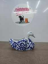 Silvestri Designs Blue Ceramic Swan Planter picture