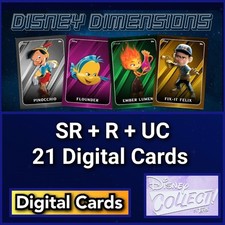 Topps Disney Collect Disney Dimensions SR+R+UC 21 Cards picture