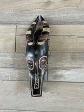 Authentic Vntg Carved Wooden Guro Zelme Antelope Tribal Mask Core d’Ivoire 17” picture