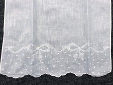 6 Pieces Fine Linen Handmade Embroidered White Guest Towel 14x22