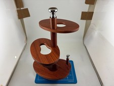 Judd's Very Nice Beautiful Wood 3 Pipe Rest w/Matching Tamper picture