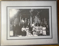 1890s FAMILY GATHERING antique 8x10 mounted photograph MINNEAPOLIS, MINNESOTA picture