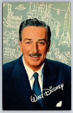Original Postcard Walt Disney Portrait Disneyland California c1950s picture