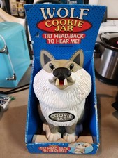 1998 Vintage Fun-Damental Too Howling Wolf Husky Cookie Jar Rare see pics picture
