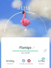 POKEMON GO | Non Shiny Flamigo XXL 2.79m  | NEW PTC | Fast & Safe picture