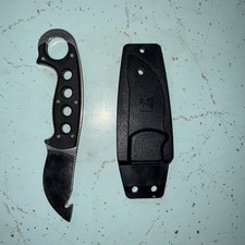 Rare CRKT Alaska Cobuk Fixed Blade Knife W/ Gut Hook USA w/ Sheath picture