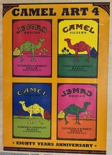 Rare Vintage 1993 CAMEL Cigarettes Ad Campaign Poster Eighty Year Anniversary 80 picture