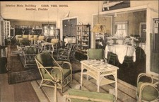 Sanibel FL Hotel Interior c1910s Vintage Postcard bhn picture