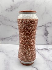 Vintage ERMA Made in Italy Ceramic Vase Orange Geometric Mid Century 12 3/8