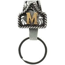 Vintage Western Cowboy Handmade Metal A-Z Initial Letter Keychain Keychain picture