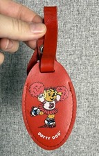 Vintage Get Along Gang Dotty Dog Figure Keychain Luggage Tag Cheerleader picture