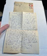 1960 Soviet Ukraine Postmarked Stamped Envelope & Letter picture