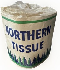 VTG 1940s Roll Northern Tissue Green Bay Bear Forest Toilet Paper New NOS Advert picture