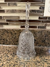 Vintage Crystal Bell with a Pressed Diamond Waffle Pattern picture